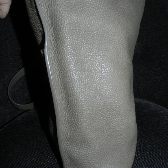 All Saints Mast Taupe Pebbled Leather Convertible Crossbody Shoulder Tote Bag - Picture 8 of 16